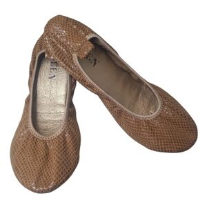 Preen New York Snake Print Ballet Flats Brown Size EU 38 / US 7.5 - 8